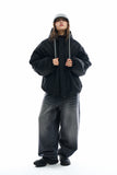 Easy cap hood nylon padded jumper