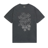 Flower Bouquet Drawing Pigment Short Sleeve Tee