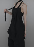 Riru Wrinkle Scarf Sleeveless One Piece
