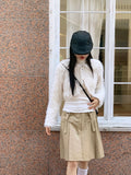 [MADE] Petyl Sailor Crop Mongle Fur Hook Cardigan