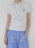 DRAPE LAYERED COLLAR TEE