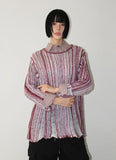 (WOOL) AURA SHEER STRIPE KNIT