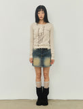 FULL OF Henley Neck Long Sleeve T-Shirt
