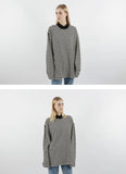 Longsleeve Heavy Overfit Stripe Half Turtleneck