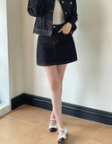 [Non-Fade] Olivew Collar Denim Short Jacket