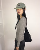 Nian incision washed wide denim pants