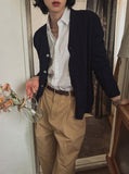 Louis cable V-neck cardigan