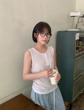 Kyoko Basic Linen Button Sleeveless