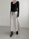 Hoodie Strap V-Neck Tee