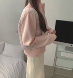 Pong Pong Thick High Neck Slim Knit Padding