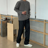 Buntto loose fit slit long sleeve T-shirt