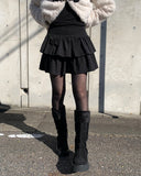[Underpants lining] Nato Corduroy Tiered Mini Skirt