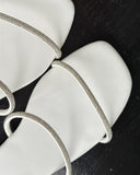 Visella Double Cubic Strap Slippers