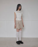 Asymmetrical Draped Strap Roll-Up T-Shirt