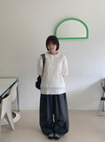 [unisex] Gopheo Linen Net Collar Short Sleeve Knit
