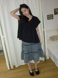 Loerin Shirred Cap Sleeve Blouse