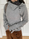 Sibyu Button Fleece Brushed Hoodie