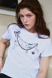 Angel Brooch Crop Short Sleeve Tee