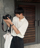 Summer Cool Boucle Collar Short Sleeve