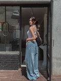 muse wide damage denim pants