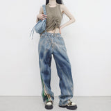 (Unisex) Renta Side Track Denim Pants