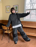 Moriki banding string fleece wide pants