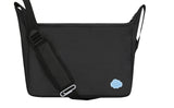 Sky Blue Cloud Smile Embroidery Cross Curved Messenger Bag