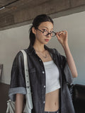 Blitz Cool Denim Short-Sleeved Shirt