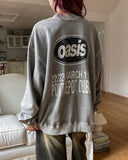 Oasis Crack Lettering Pigment Sweatshirt