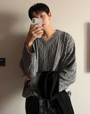 Cinnamon Cable V-neck knit