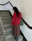 Dean News Button Wool Round Knit Cardigan