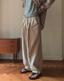 Soven Linen Two-Tuck Banding Pants