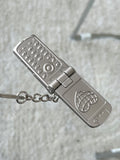 Hasel Y2K Silver Folder Phone Bag Ring Keyring