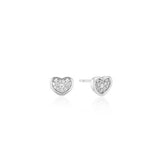 Essence (W) Pudding Heart Pave Earrings