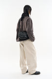 Knee pocket pigment cotton pants