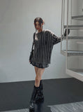 Trip Big Ribbed Damage Dyeing Washing Knit