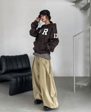 Solid Patch Stitch Two-Way Work Jacket