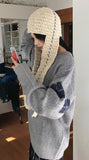LONG STRAP KNITTED HAT
