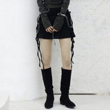 pinna strap shirring skirt
