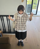 [unisex] Naboli Summer Check Hood Zip-up Vest