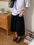 [unisex] Hachi Boyfit Bermuda Denim Pants