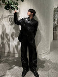 Damir coated leather pants