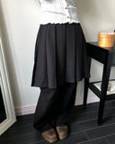 Belle pleated back banding midi skirt
