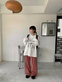 Gills pin tuck color wide pants