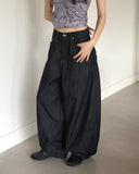 Onni Embroidered Balloon Wide Denim Long Pants