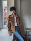 Ready f/w epaulette suede jacket