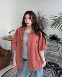 Cardan Patch Check Short Sleeve Shirt