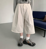 [unisex] Kelane Pintuck Bermuda Cotton Pants