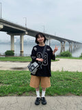 [unisex] Hirom Mesh Sporty Lettering Over Short Sleeve Tee