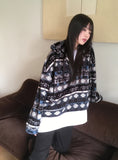 [MADE] Wilson Winter Nordic Pattern Drop Loose Fit Hooded Fleece
